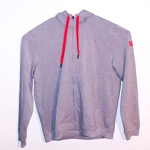 NWT MENS WILSON FULL ZIP hood pullover XL graphite